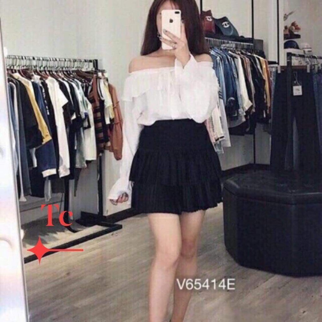Chân váy xếp ly 2 tầng,váy thiết kế xếp ly 2 tầng siêu xinh đẹp