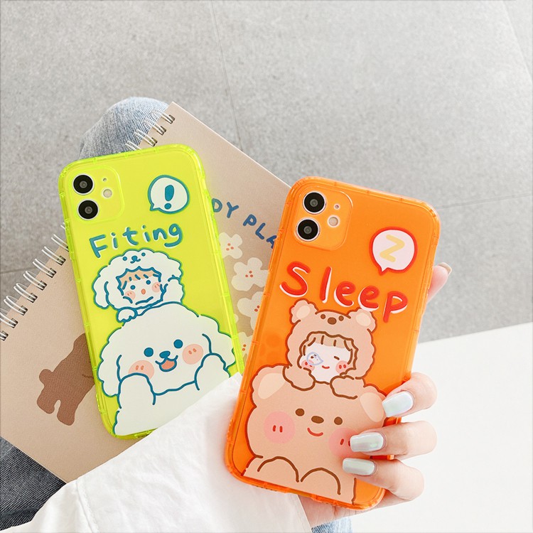 Ốp lưng iphone Cún neon dẻo mềm 5/5s/6/6plus/6s/6splus/7/7plus/8/8plus/x/xr/xs/11/12/pro/max/plus/promax | BigBuy360 - bigbuy360.vn