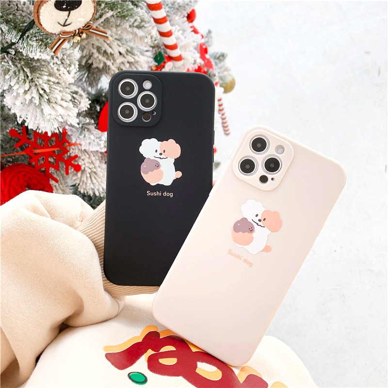 Ốp lưng iphone Sushi Bear cạnh vuông in hình viền 6/6plus/6s/6splus/7/7plus/8/8plus/x/xs/11/12/pro/max/plus/promax