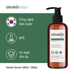 SƯA TẮM 500ML ATOSKIN SHOWER CHAI LỚN / Atoskin Shower 500ml - Sữa Tắm Viêm- Da Cơ Địa