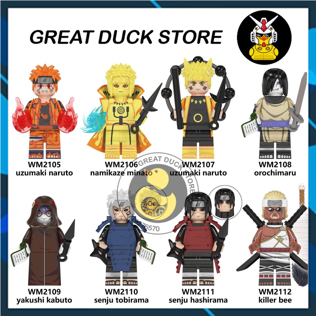 WM6108 Minifigures Mô Hình Naruto Đồ Chơi Xếp Hình Nhân Vật Naruto Minato Orochimaru Kabuto Đệ Nhất Đệ Nhị