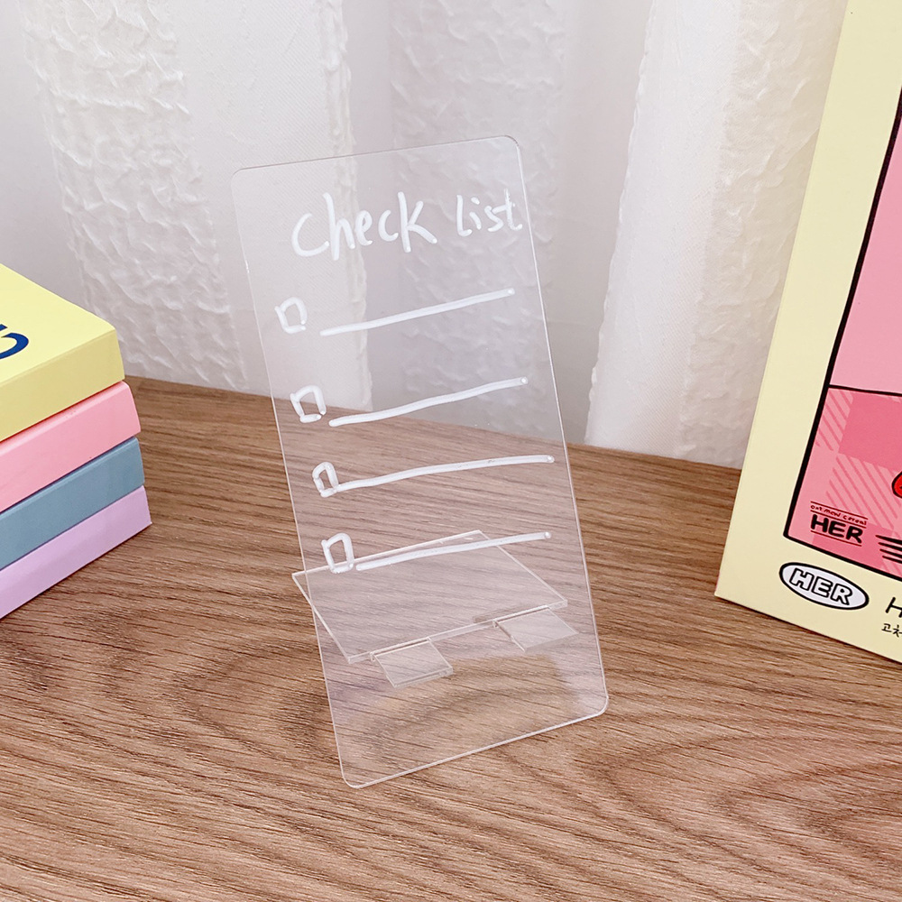 Ins Bảng Ghi Chú mini Bằng acrylic Trong Suốt Đơn Giản Sáng Tạo Di Động Cho Học Sinh