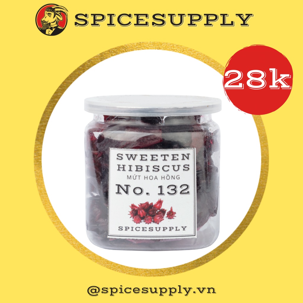 Sweeten Hibiscus - Mứt hoa hồng SPICESUPPLY Việt Nam loại ngon dẻo Hũ 80g