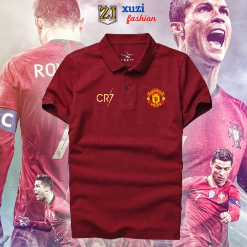 Áo thun polo nam nữ có cổ clb manchester united áo đấu cr7 thể thao cao cấp chất vải cotton cáxấu thời trang công sở