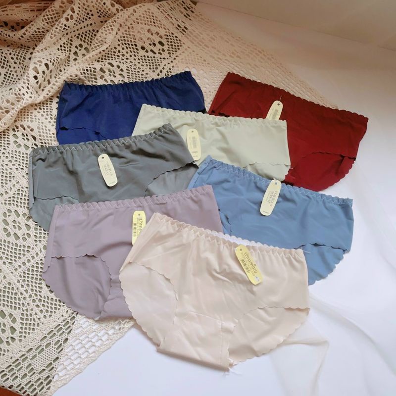 Quần lót thun lạnh trơn - Quần chip nữ siêu nhẹ cạp viền thoáng mát siêu rẻ shop BUKI