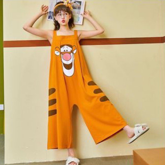 Jum cotton lạnh hoạ tiết hoạt hình dáng rộng ,Đầm hai dây in hình cute (Có nút chỉnh dây ) | BigBuy360 - bigbuy360.vn