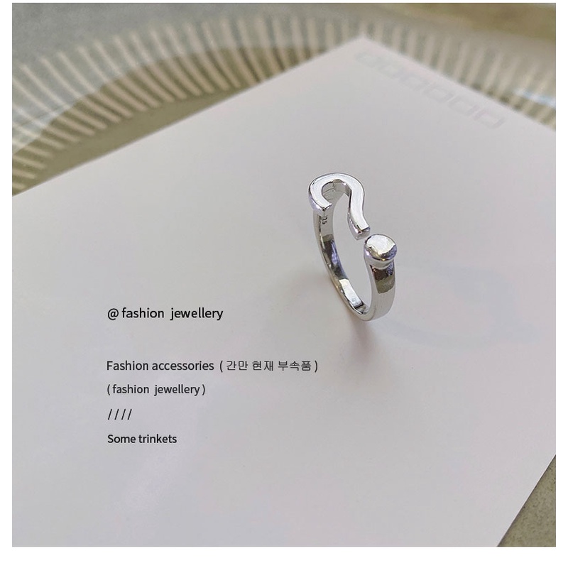 Nhẫn Hở Hình Dấu Chấm Hỏi Thời Trang Mùa Hè Cá Tính