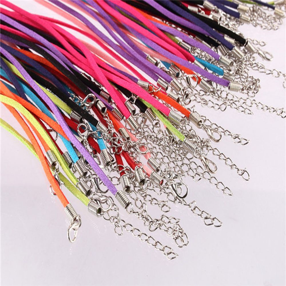 Dây da đeo cổ màu nâu/đen có khóa cài dùng làm phụ kiện trang sức