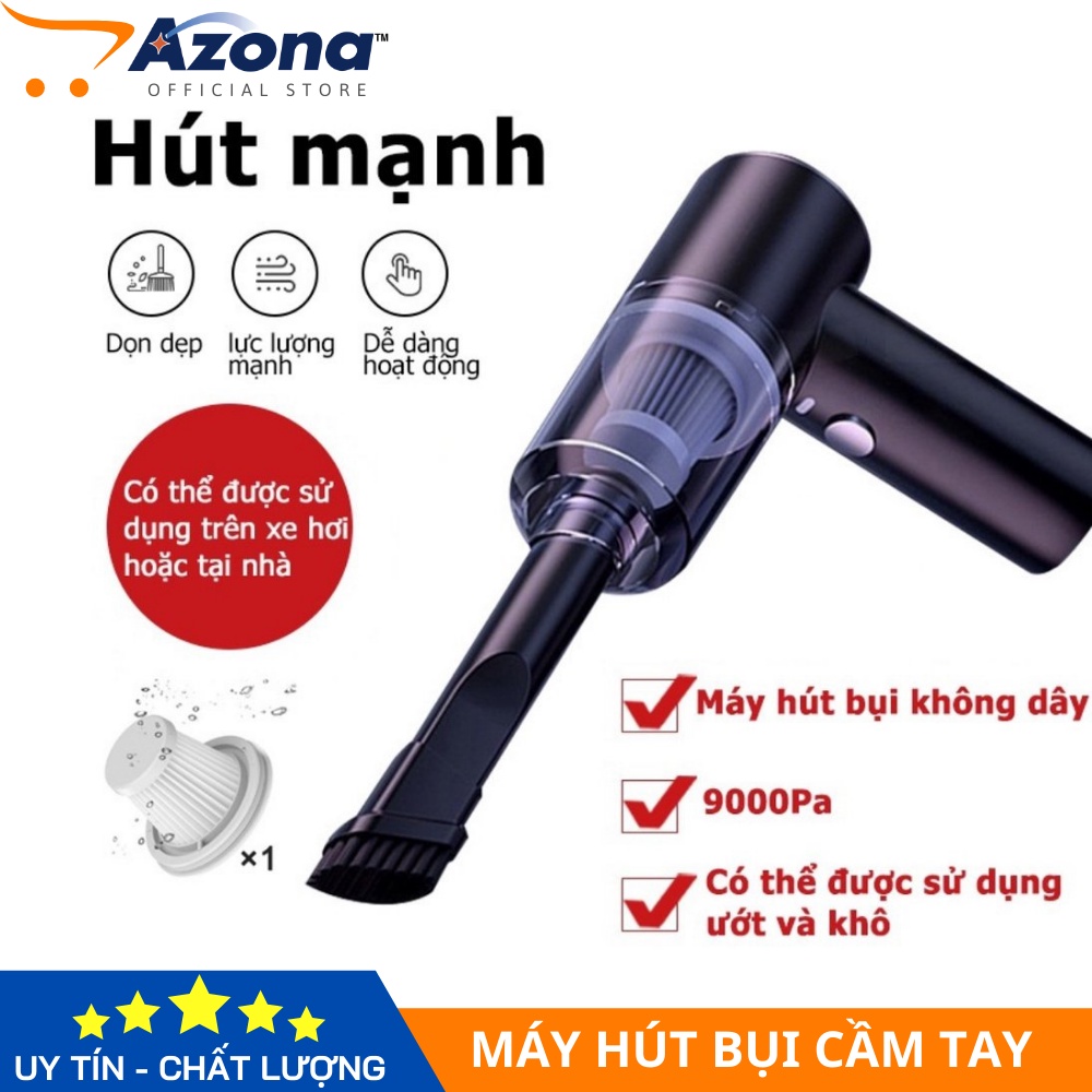 Máy hút bụi mini cầm tay-Máy hút bụi ô tô-Công suất 120W-Dùng pin cho gia đình và xe hơi