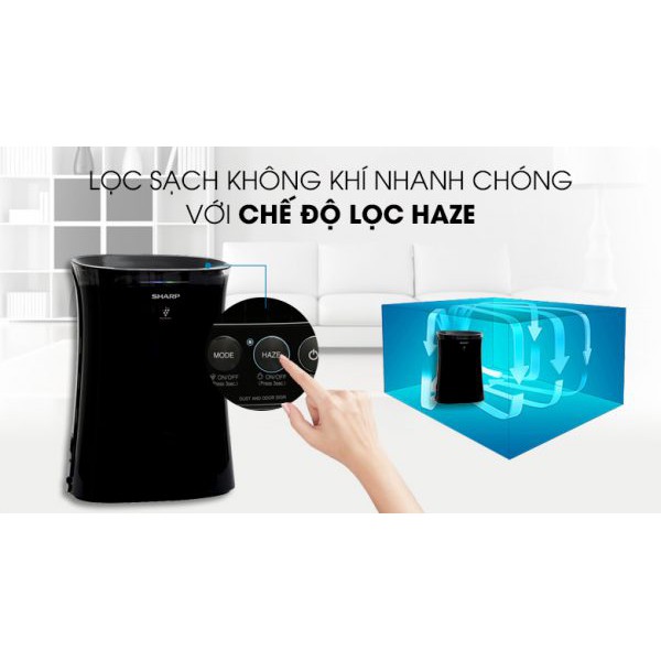 Máy Lọc Không Khí Bắt Muỗi Sharp FP-GM50E (47W) - Đen - Hàng chính hãng