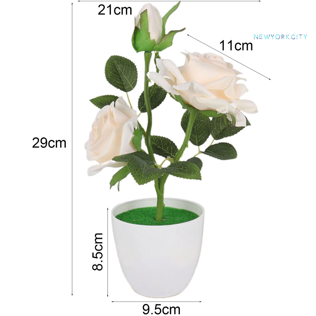 1 Bộ Chậu Hoa Hồng Nhân Tạo Bằng Nhựa Trong Suốt Trang Trí Bàn Tiệc