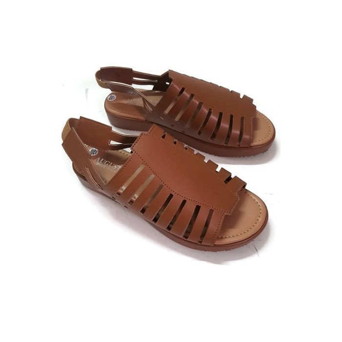 [FREESHIP] Sandal Đế Bánh Mỳ Quai Da Lì Bản Xương Cá Augustino