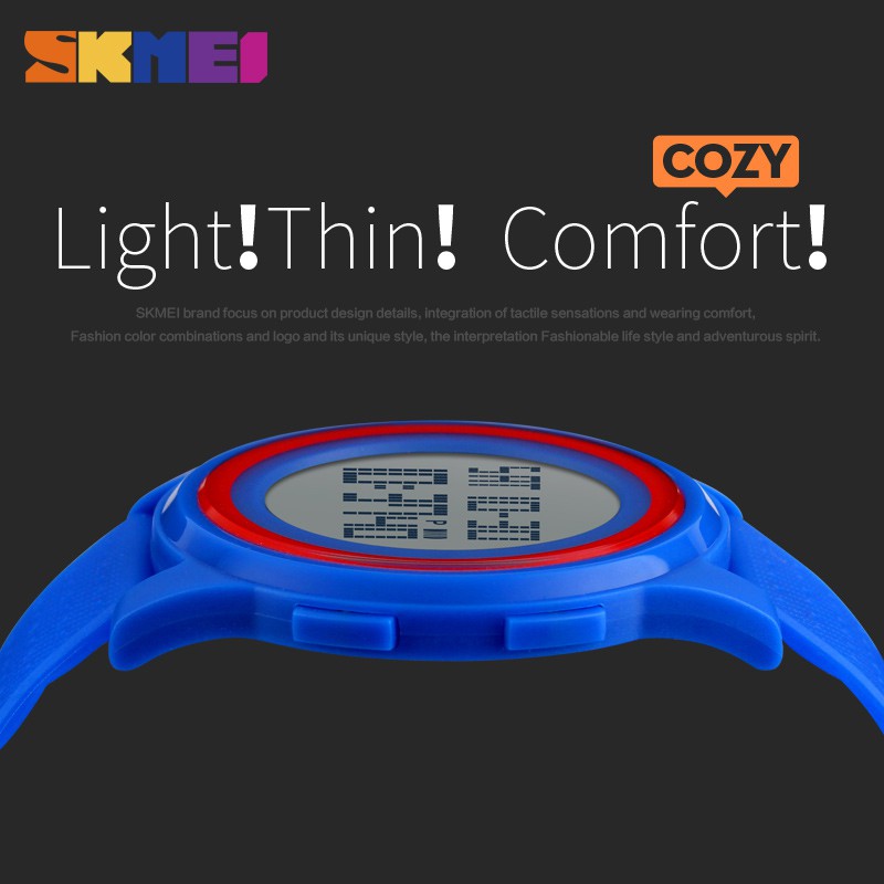 Đồng Hồ Điện Tử SKMEI 1206 Dây Cao Su Chống Thấm Nước 30M