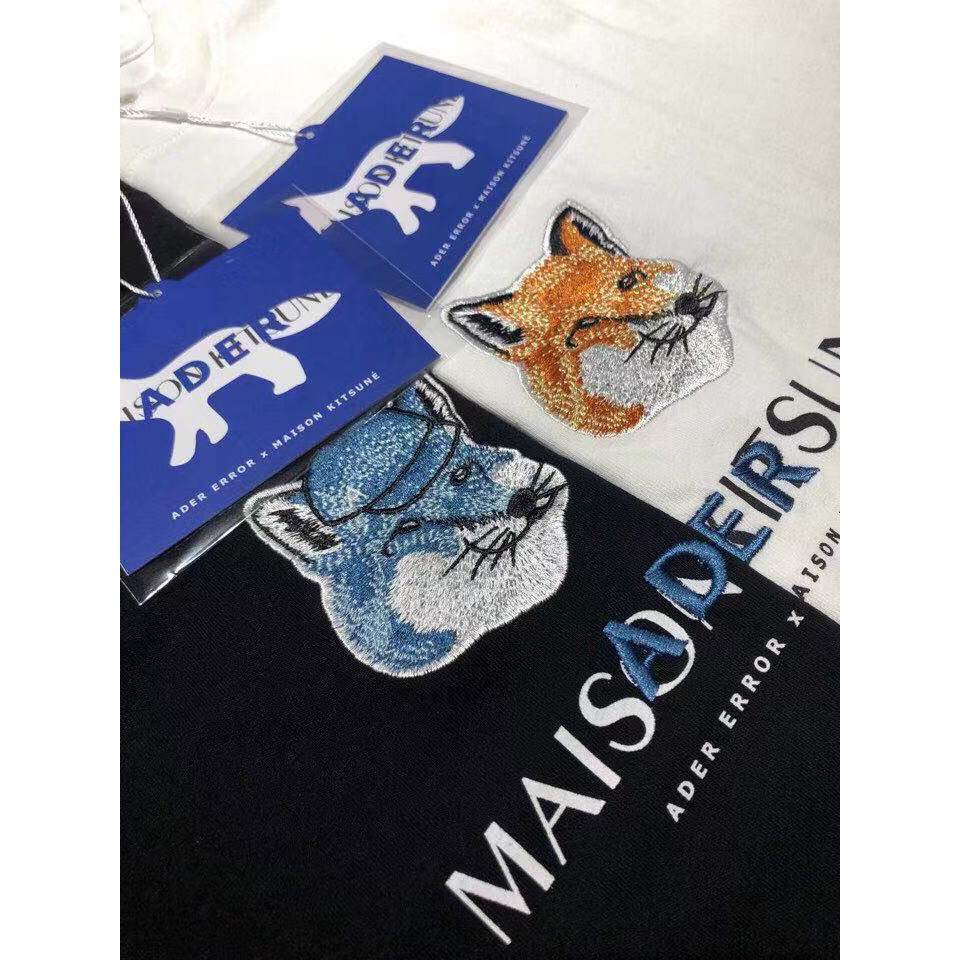 Áo thun ngắn tay Maison Kitsune x ADER Error twin foxhead T-shirt fw20