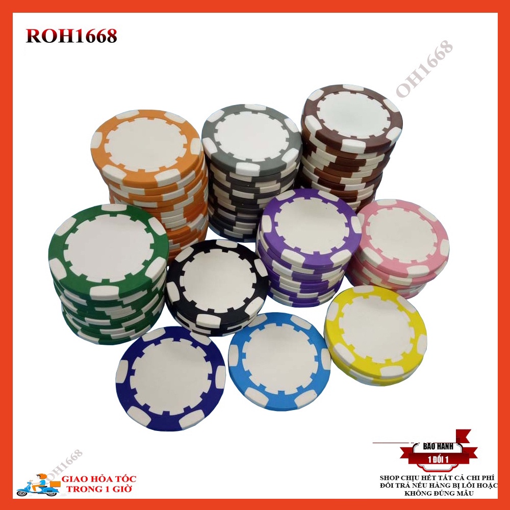 Phỉnh Poker không số , chip poker không mệnh giá hàng cao cấp PK 13