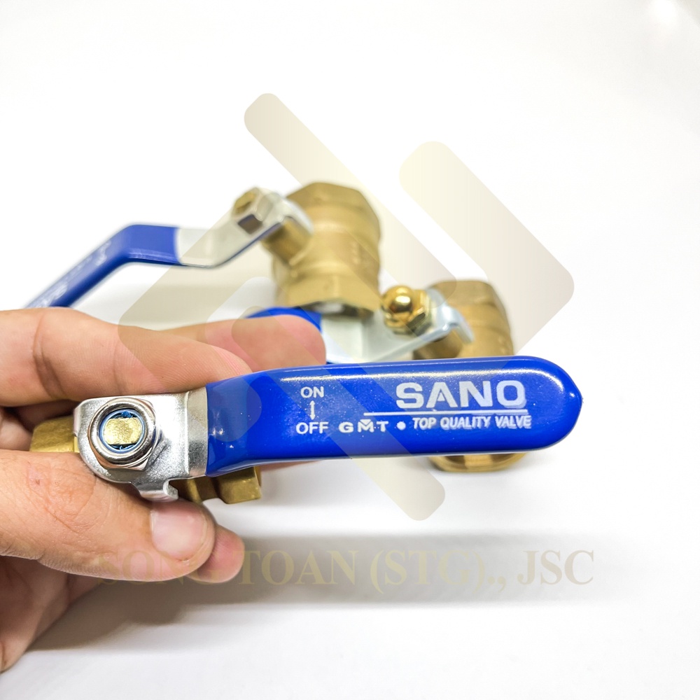 [VAN ĐỒNG BI INOX] Van bi tay gạt khóa nước bằng trục bi xoay 90 độ Thương hiệu SANO hàng nhập khẩu - Đồng thau