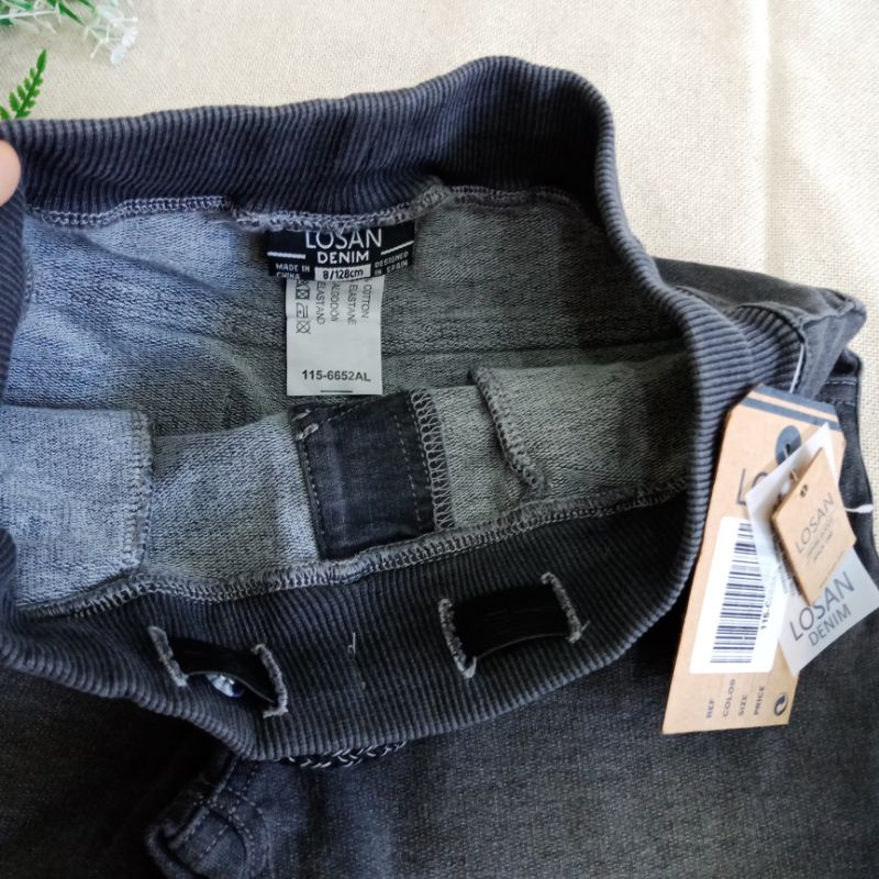 Quần short bé trai xám khói xoắn gấu tăng đơ dư xịn losan