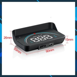 [Hàng Chính Hãng]HUD M8 Màn hình hắt kính HUD M8 hiển thị tốc độ và cảnh báo tốc độ cắm cổng OBD