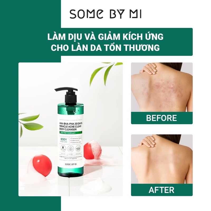 Combo 2 Chai Sữa Tắm Some By Mi AHA-BHA-PHA 30 Days Miracle Acne Clear Body Cleanser 400ml