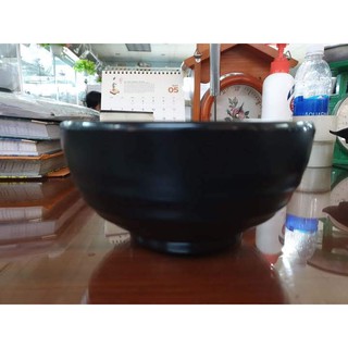 10 Chén cơm nhựa Melamine Nhám Đen , Ngói nhám (CO15N) - chén bát nhà hàng dụng cụ pha chế