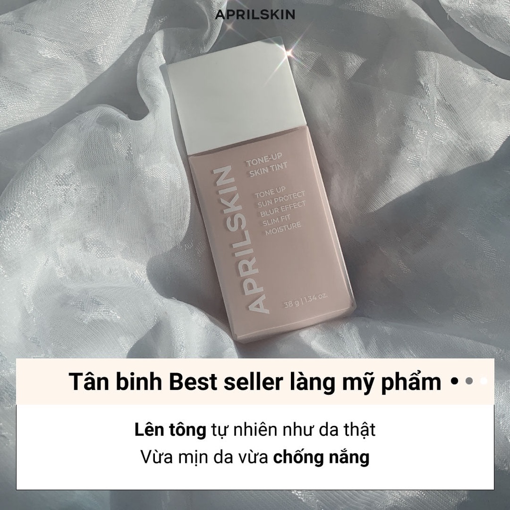 Kem Nâng Tông Chống Nắng Dưỡng Ẩm Aprilskin Tone - Up Skin Tint SPF 50+ 38g _ Aprilskin Chính Hãng