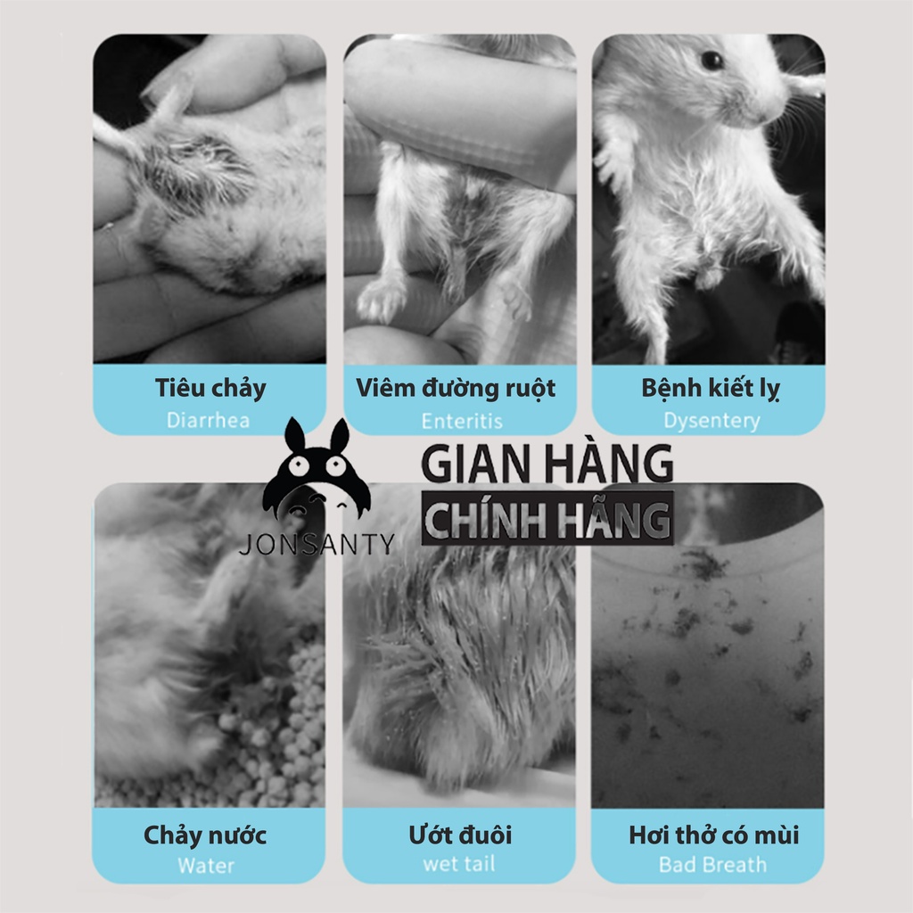 Men vi sinh thảo dược cho chuột hamster bảo vệ đường ruột ngừa tiêu chảy tốt cho sức khỏe hamster chai 100ML cst582