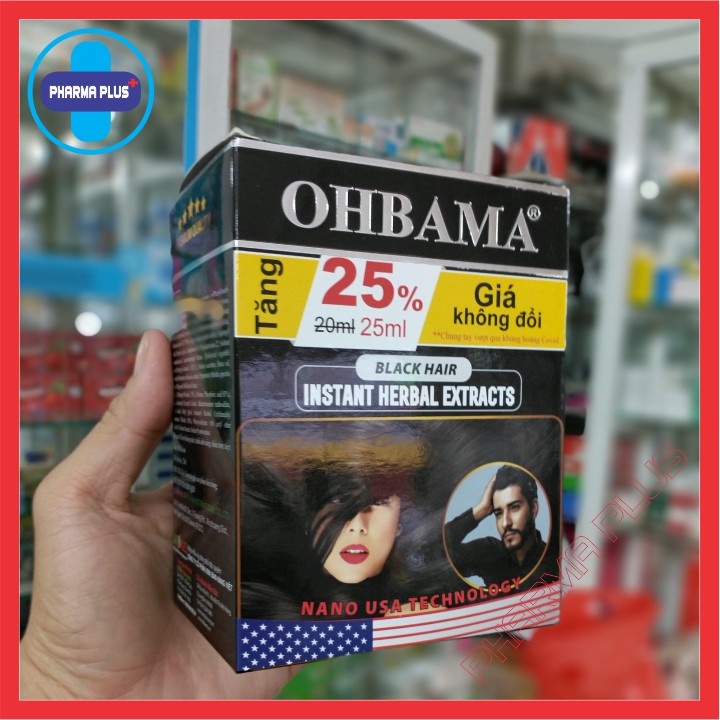 Gội Là Đen OHBAMA Thảo Mộc hộp 10 gói, giá 1 gói