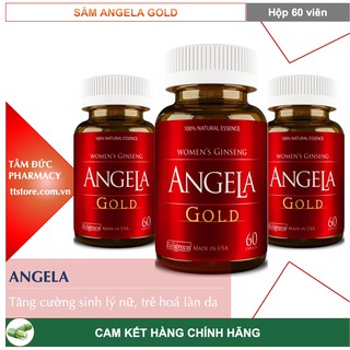 Sâm ANGELA GOLD [Hộp 60 viên] - Mua 2 Chai tích điểm tặng 1 chai 15 viên [Angela]