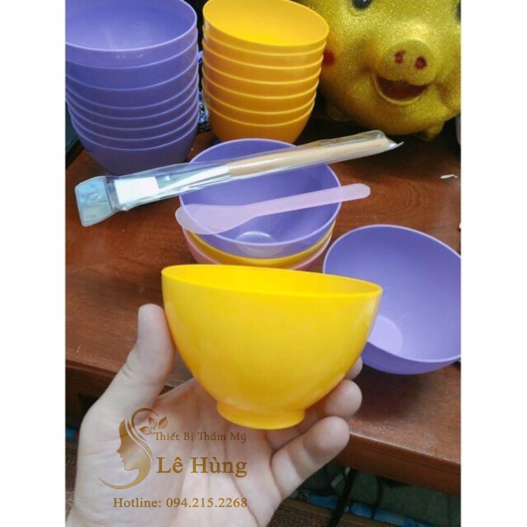 Bộ Bát -Thìa - Chổi Silicon Đắp Mặt Nạ Spa