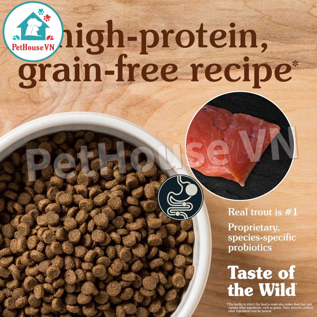 Túi 500G TASTE OF THE WILD CANYON RIVER - Thức Ăn Hạt Cho Mèo Vị Cá Hồi Vân & Cá Hồi Xông Khói Hàng Chính Hãng