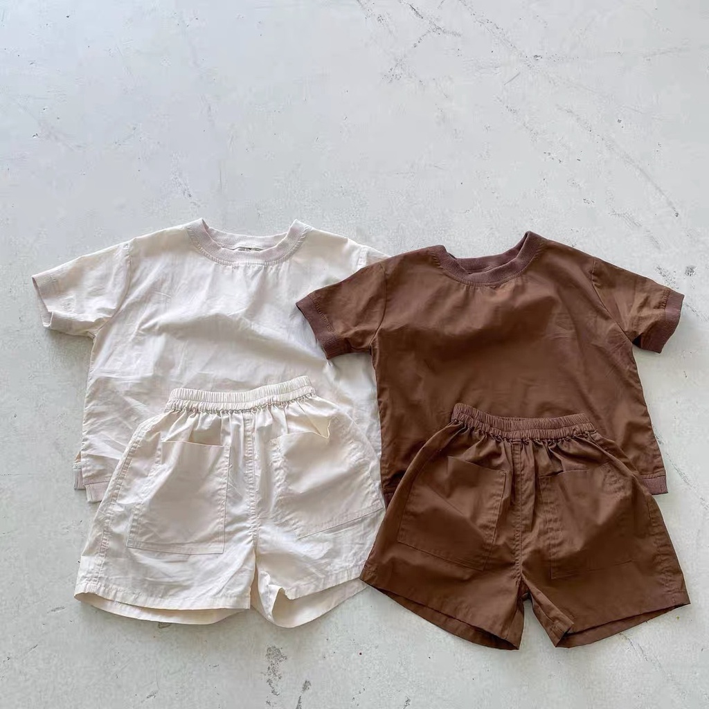 Sét Cộc Tay Cho Bé Trai Và Bé Gái, Bộ Cộc Tay Trơn Cho Bé Cân Nặng Từ 5kg - 32kg Quần Áo Trẻ EM BETHO KIDS