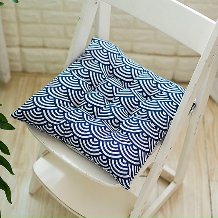 Đệm Ngồi Bệt , Nệm Ngồi Ghế Vải Gai 45X40X7Cm