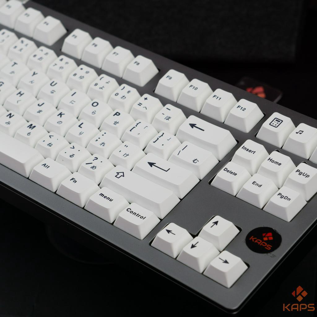 Keycap Minimalist nhựa PBT profile Cherry in dyesub 125 nút cho bàn phím cơ layout 108/104/98/87/84/75/68/64/61