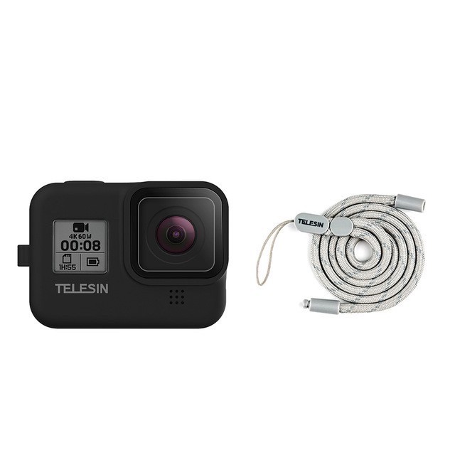 Ốp Case GoPro 8 Chính Hãng Telesin Cao Cấp Có Tay Cầm Tiện Lợi