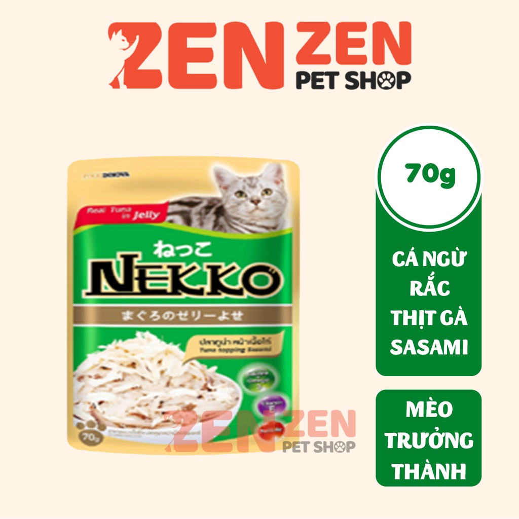 Pate mèo Nekko - Thức ăn cho mèo Con 1-12 tháng tuổi và Mèo Trưởng Thành - 70g - Zen Zen Pet Shop