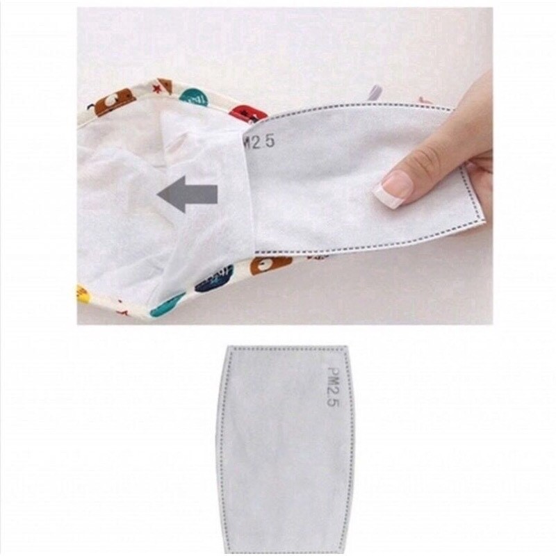 Set 2 tấm lọc lót khẩu trang than hoạt tính chống khói bụi PM2.5 tiện lợi | BigBuy360 - bigbuy360.vn