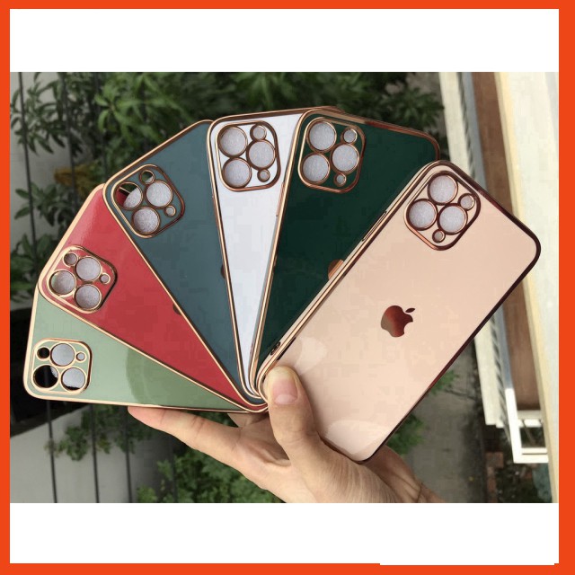 Ốp dẻo viền vuông giả IPhone 12 bảo vệ camera | BigBuy360 - bigbuy360.vn