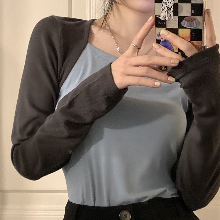 Áo Thun Giả Hai Lớp Tay Dài Dáng Ôm Thời Trang Dành Cho Nữ áo phông nữ JL-TX-30