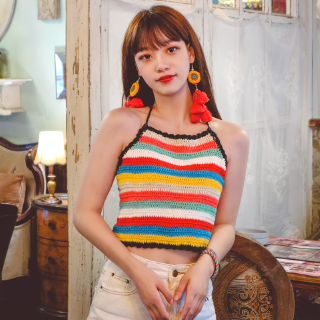 Áo Bikini đan móc thủ công phong cách dân tộc