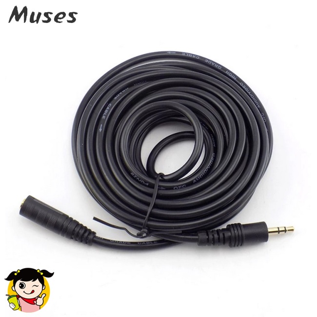 Dây Cáp Nối Dài Tai Nghe 3.5mm Dài 5m Cho Xe Hơi