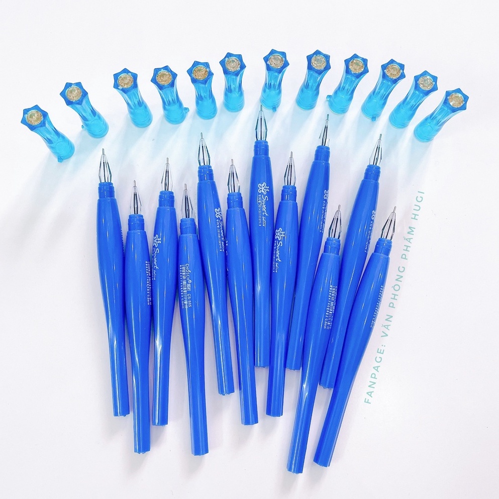 Hộp 12 cây bút gel kim cương Chosch CS-885 ngòi 0.5mm loại tốt (mực xanh/tím)