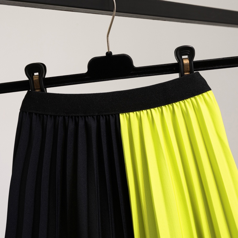 Chân Váy Midi Chữ A Xếp Ly Lưng Thun Mẫu Mới 2022