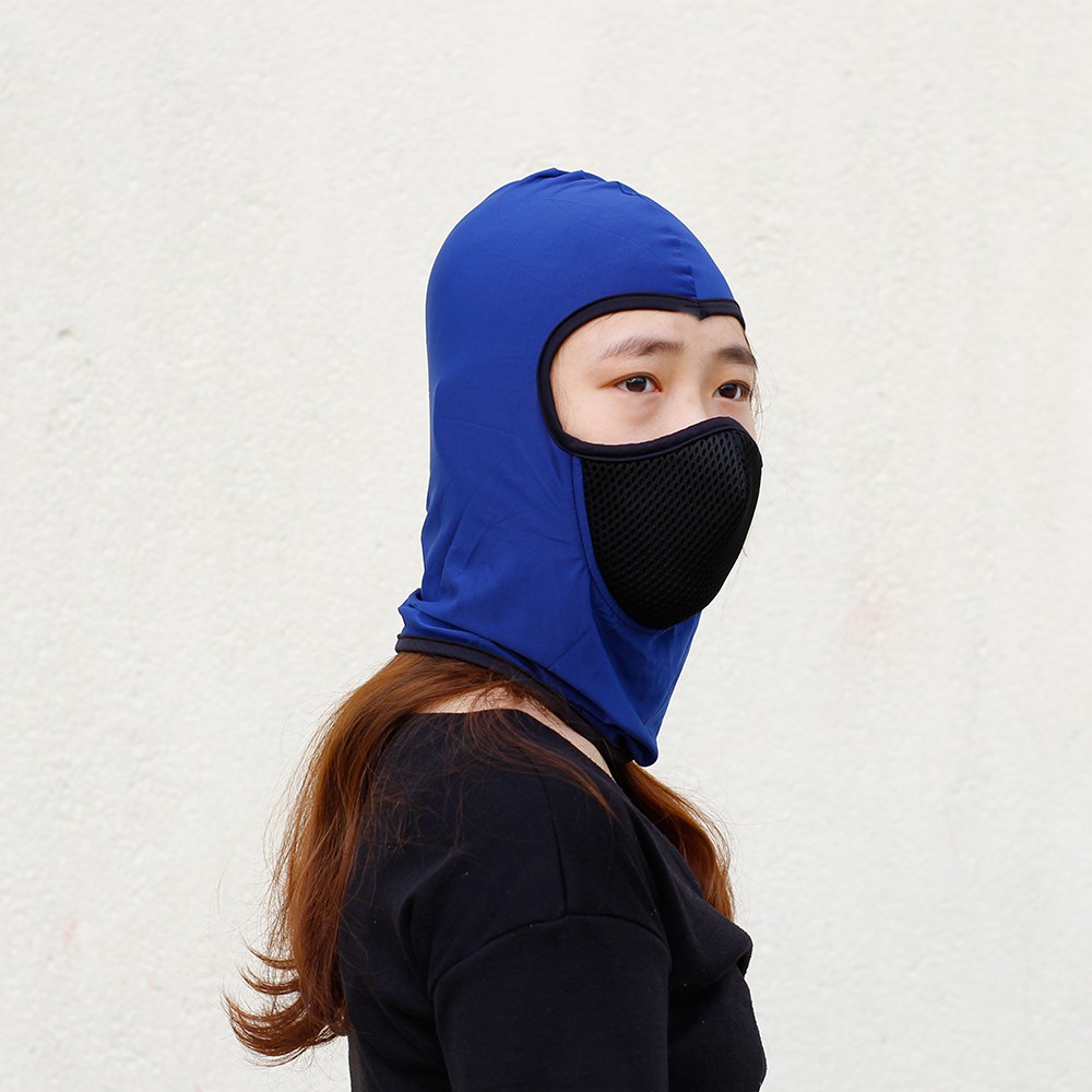 Khăn Phượt Trùm Đầu Ninja Điều Hòa  MÀU XANH Cao Cấp-Mặt Nạ Chống Nắng,Chống Tia Uv Đi Xe Máy, Câu Cá, Chơi Thể Thao