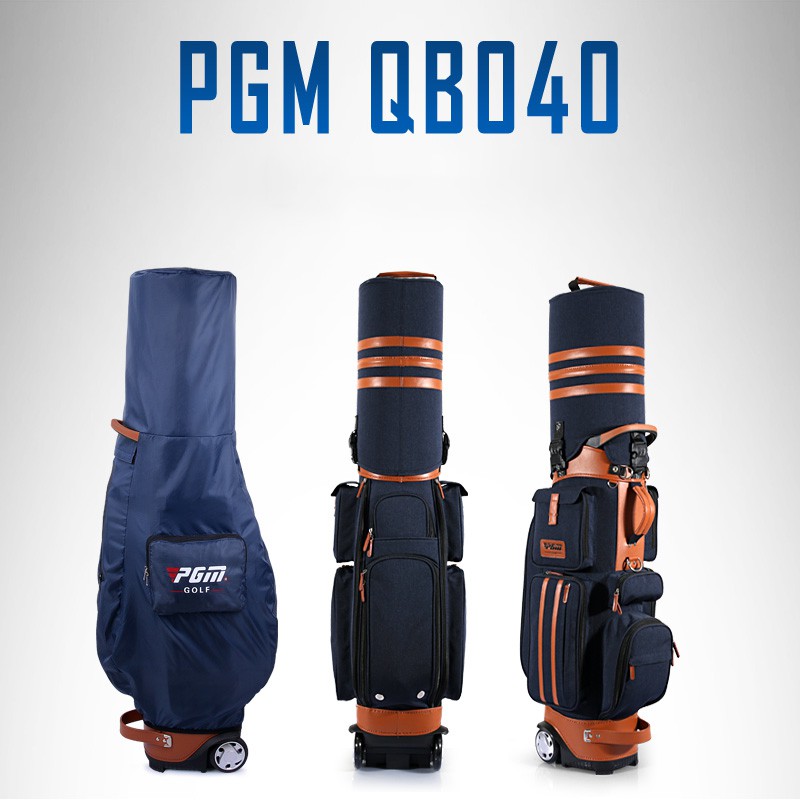 Túi đựng Gậy Golf Nylon Vải Dù Có Bánh Xe - PGM QB040;