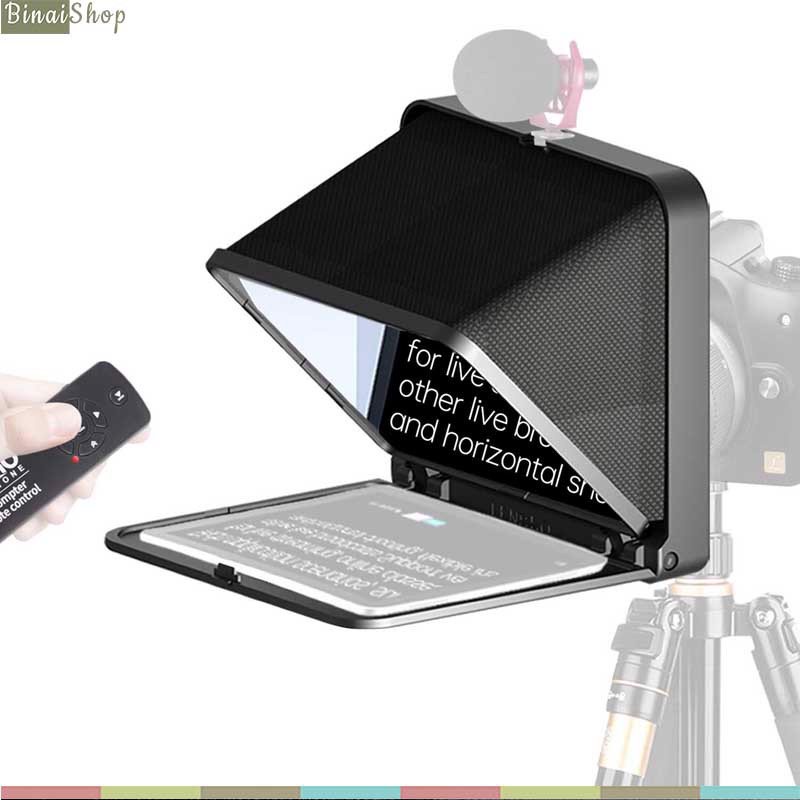 Lensgo Teleprompter TC7  - Máy Nhắc Chữ Mini Cho Biên Tập Viên, MC Truyền Hình, Dùng Cho Điện Thoại, Máy Ảnh
