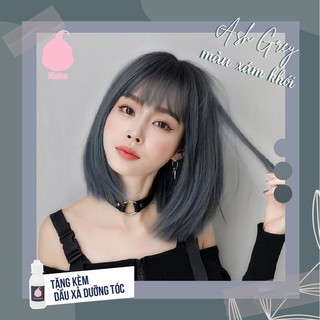 SET Thuốc Nhuộm Tóc Màu Xám Khói Không Hại Tóc Cao Cấp