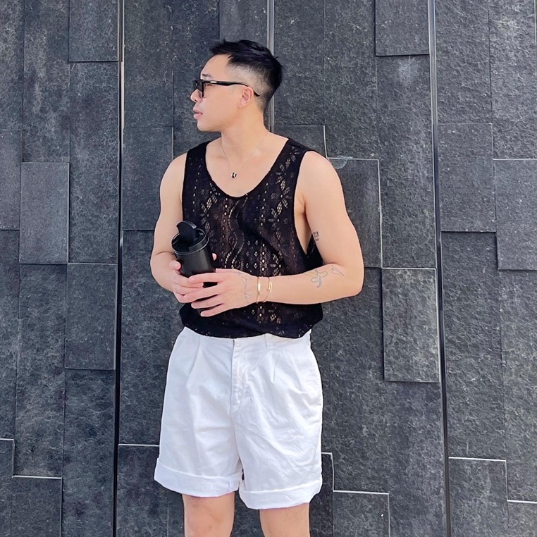 Áo tanktop UNCLÉ Black Lace