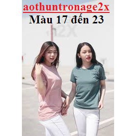 ÁO THUN TRƠN, ĐỐM NAM NỮ #AGE2X NHIỀU MÀU (Các Màu Từ 17 Đến 23) ❗️