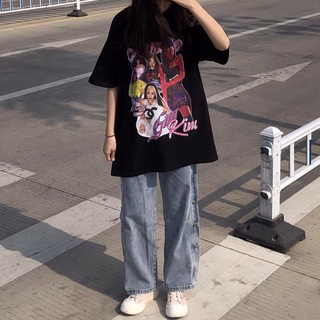 Áo phông Jennie Blackpink hot trend tay lỡ form rộng unisex