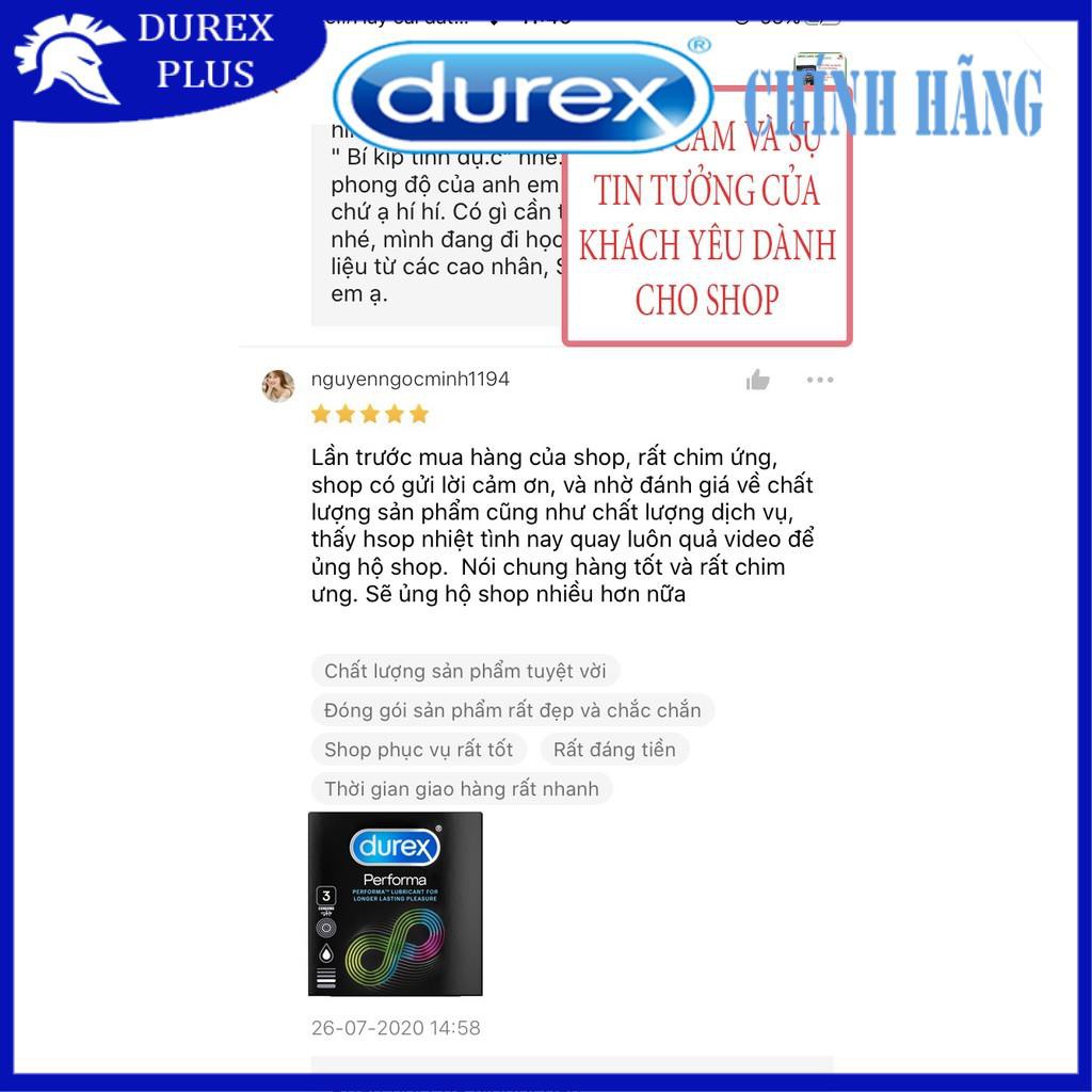 [TRỊ XUẤT TINH SỚM - 100%] Bao cao su DUREX PERFORMA kéo dài thời gian quan hệ (4 hộp)